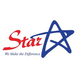 STAR, Inc. Logo: The word 'STAR' and a drawn star shape