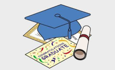 Two students graduating from Vern Riffe School