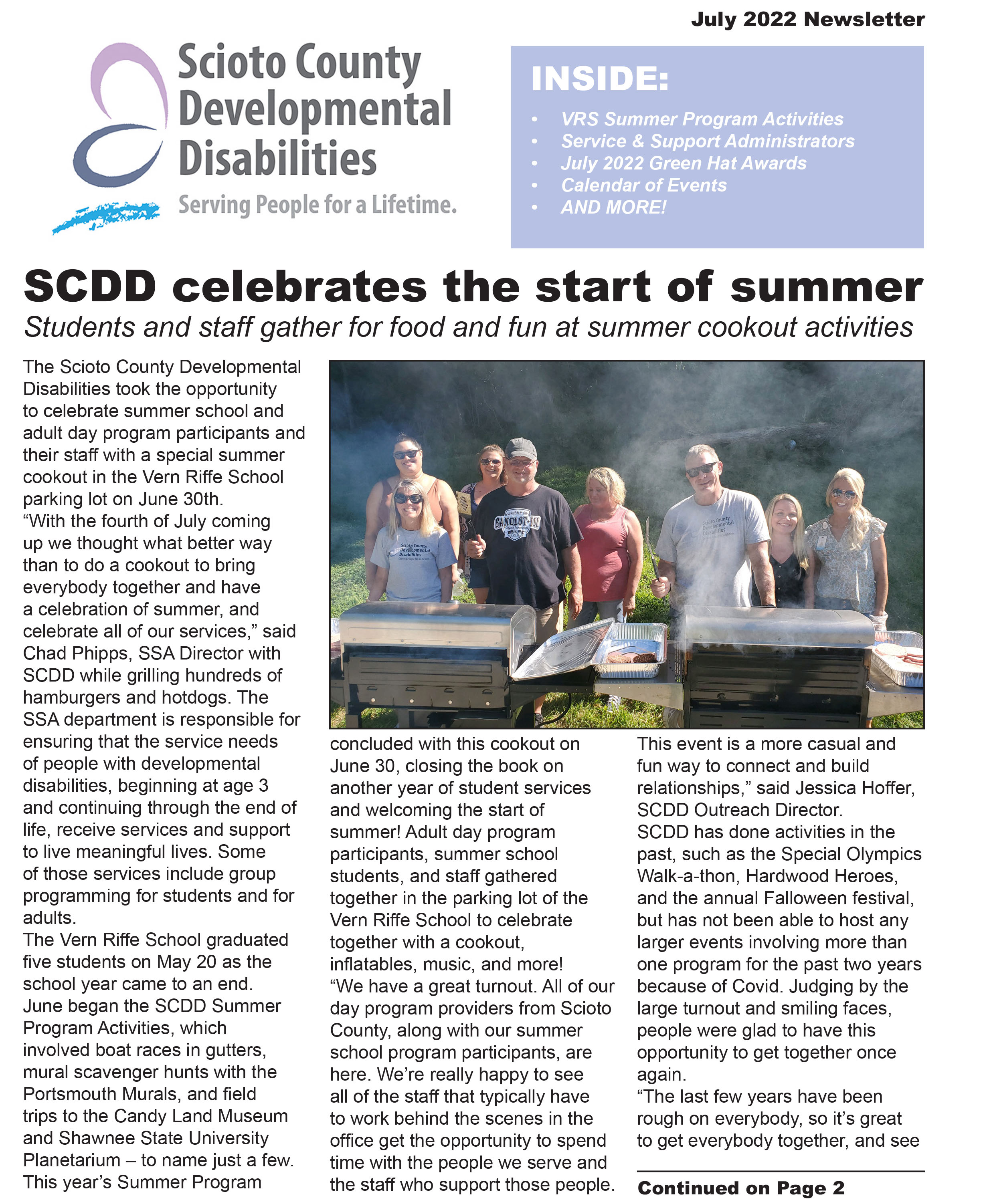 July 2022 SCDD Newsletter